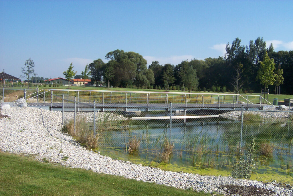 Regenerationsbecken mit verschiedenen Pflanzen