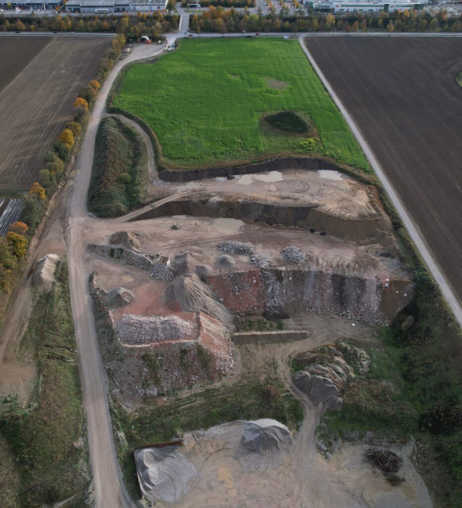 Drohnenaufnahme Kiesgrube