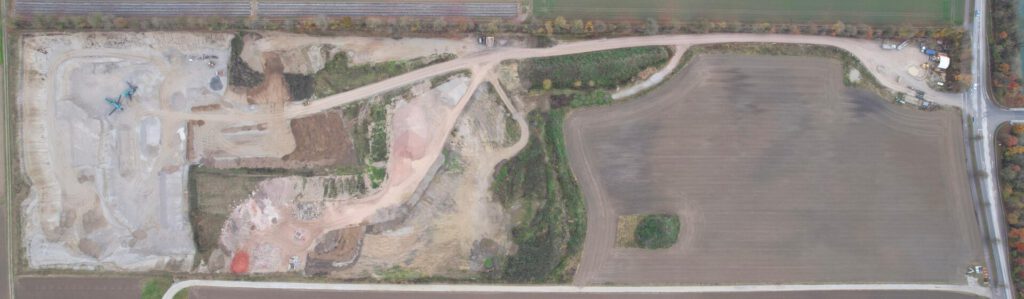 Drohnenaufnahme Kiesgrube