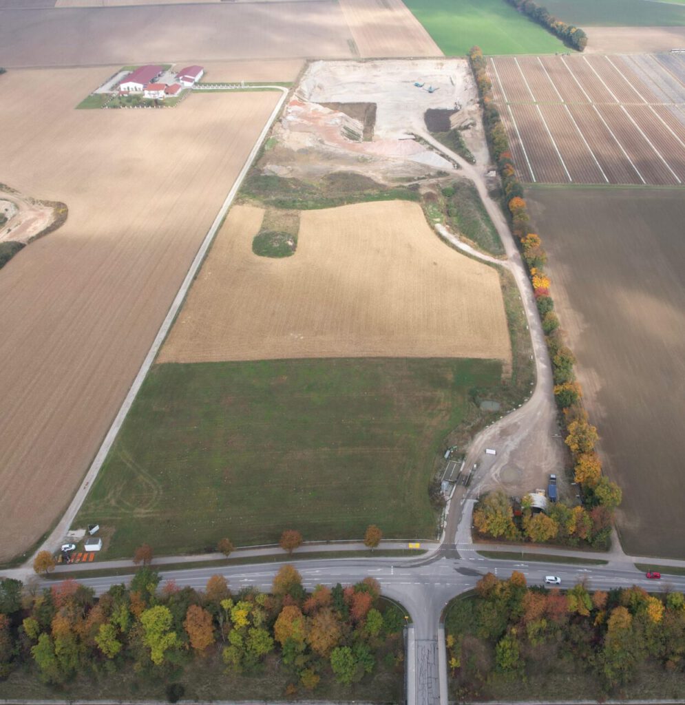 Drohnenaufnahme Kiesgrube